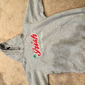 Gray Irish Volleyball Hoodie